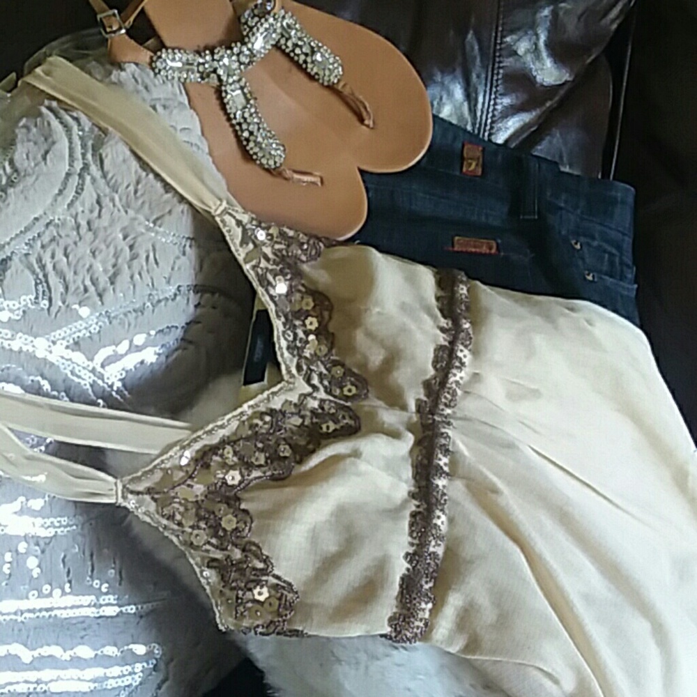 Express sequined tank